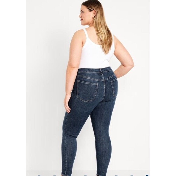 Old Navy Rockstar Super Skinny Dark Wash High Rise Jeans Plus Size 22 - Picture 2 of 8